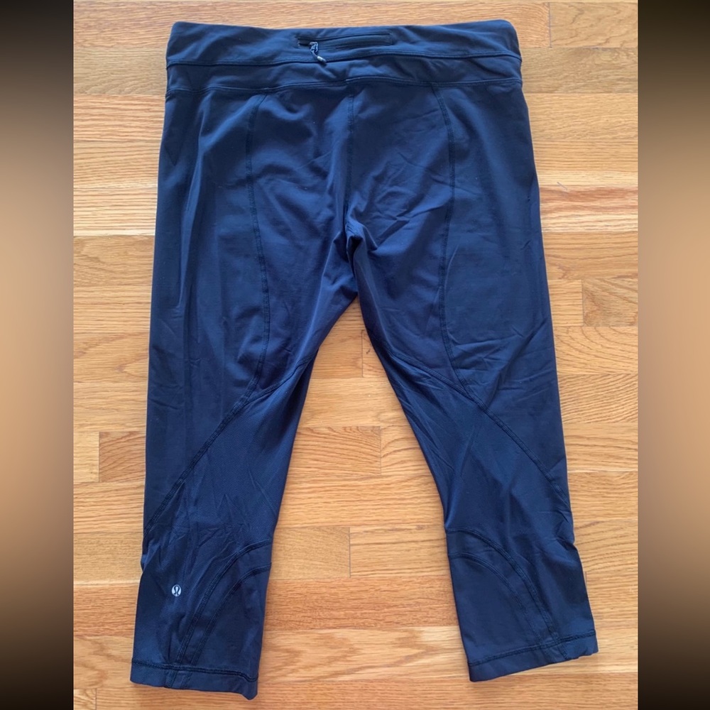Lululemon Womens Junior Girls Black Activewear Leggings Bottoms Size 12